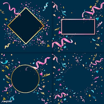 Colorful confetti design collection | Free stock vector - 553737