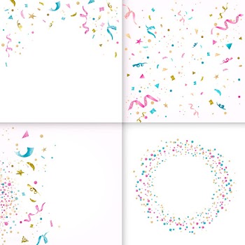 Colorful confetti design collection | Free stock vector - 553741