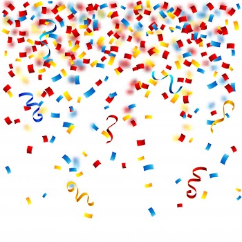 Colorful confetti on the white background Free Vector