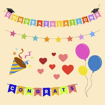 Colorful congratulations graduation decoration element | Free PSD - rawpixel