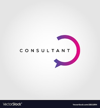 Colorful consultant logo design template vector image