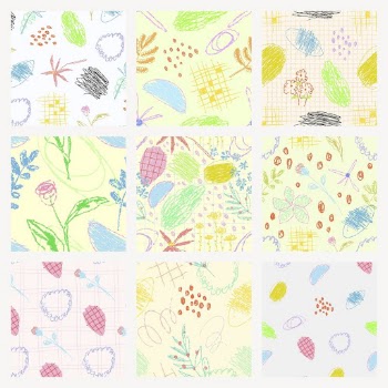 Colorful crayon scribble pattern background, | Free PSD - rawpixel