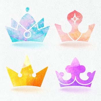 Colorful crown sticker design element collection | Free  illustration - 2343884