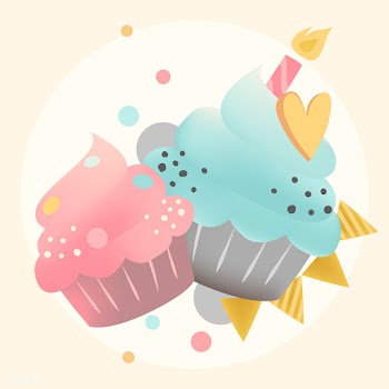 Colorful cupcake vector with a candle | Free stock vector - 508591