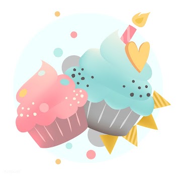 Colorful cupcake vector with a candle | Free stock vector - 508605