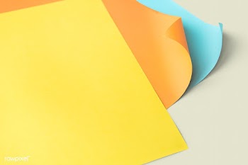 Colorful curled paper mockup on a gray background | Free  psd mockup - 2358843