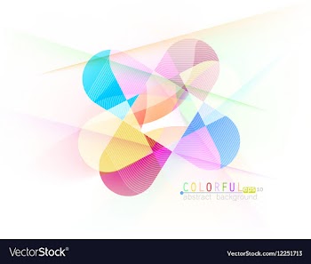 Colorful curve vector image