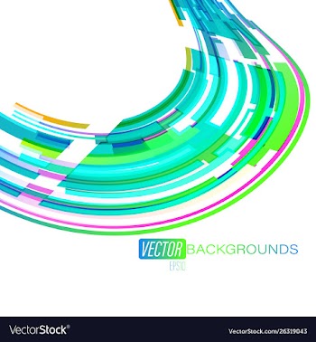 Colorful curved lines motion on a white vector image