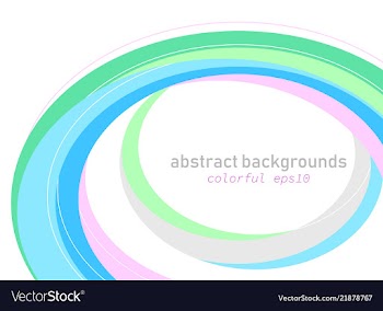 Colorful curved scene on a white vector image