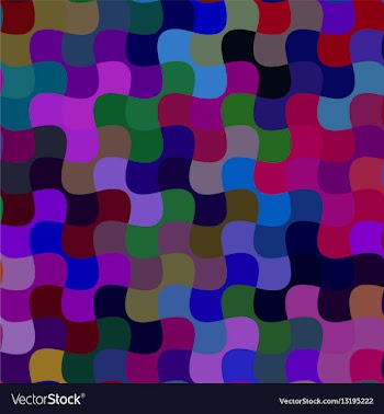 Colorful curved shape mosaic background vector image