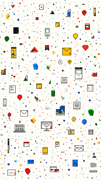 Colorful Data Avalanche in Emoji Style