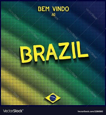 Colorful digital background Brazil vector image