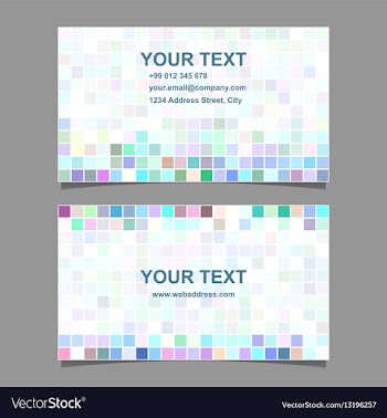 Colorful digital business card template design vector image