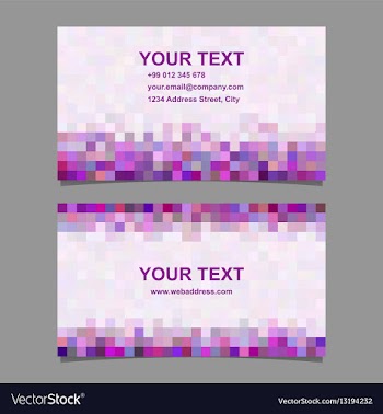 Colorful digital mosaic business card template vector image