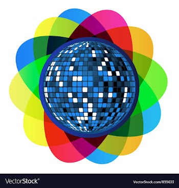 Colorful disco ball vector image