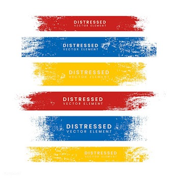 Colorful distressed banners | Free stock vector - 553908