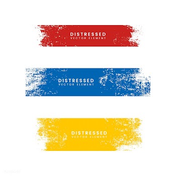 Colorful distressed banners | Free stock vector - 553921