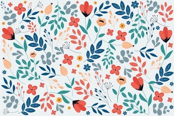 Colorful ditsy floral print background Free Vector