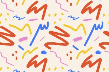 Colorful doodle Memphis pattern background, | Free Photo - rawpixel