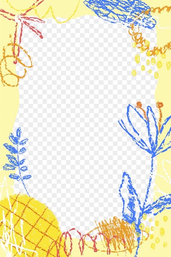Colorful doodle png frame, crayon | Free PNG - rawpixel