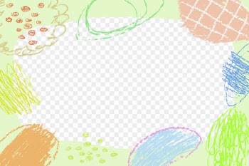 Colorful doodle png frame, crayon | Free PNG - rawpixel