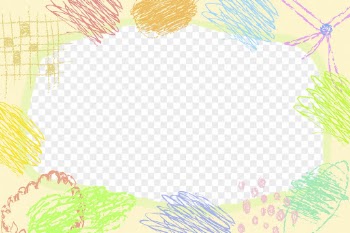 Colorful doodle png frame, crayon | Free PNG - rawpixel