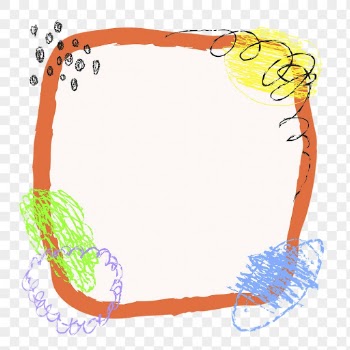 Colorful doodle png frame, crayon | Free PNG - rawpixel