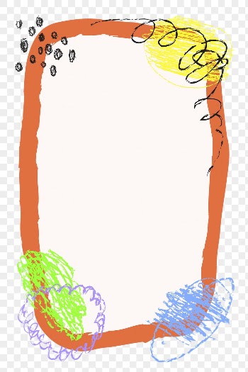Colorful doodle png frame, crayon | Free PNG - rawpixel