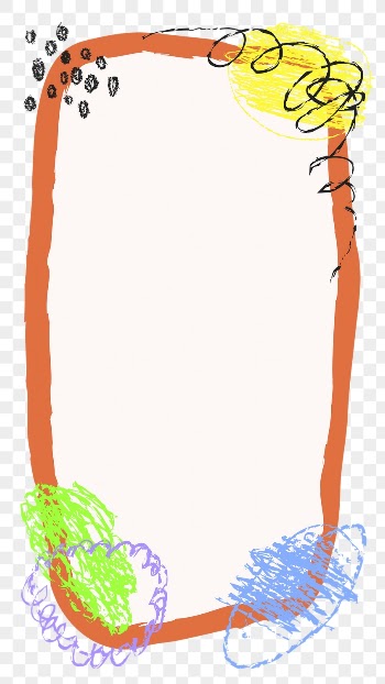 Colorful doodle png frame, crayon | Free PNG - rawpixel