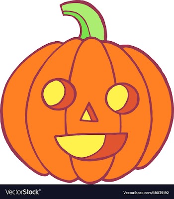 Colorful doodle sketch with pumpkin for halloween vector image