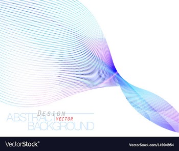 Colorful dots and curve scene vector image