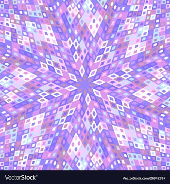 Colorful dynamic abstract circular pattern mosaic vector image