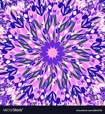 Colorful dynamic abstract circular tile pattern vector image