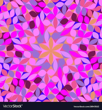 Colorful dynamic abstract circular tile pattern vector image