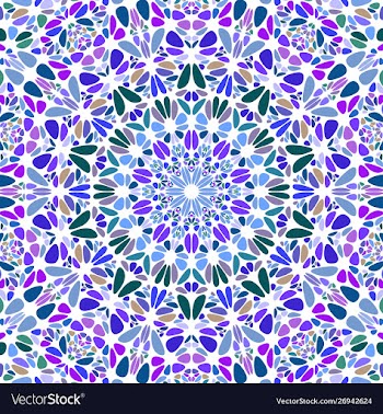 Colorful dynamic abstract radial ornament mandala vector image