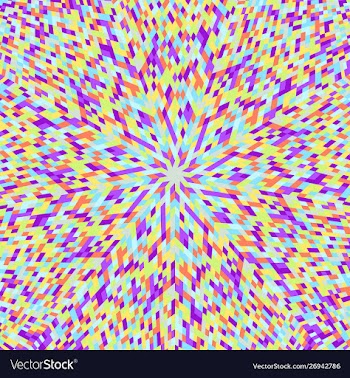 Colorful dynamic abstract round mosaic pattern vector image