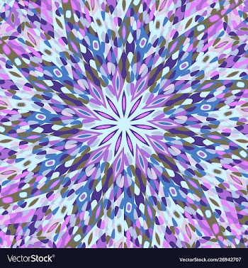 Colorful dynamic geometrical abstract radial vector image
