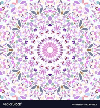 Colorful dynamic geometrical radial mosaic vector image