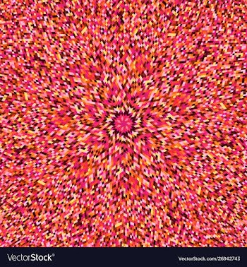 Colorful dynamic hypnotic tiled pattern mosaic vector image