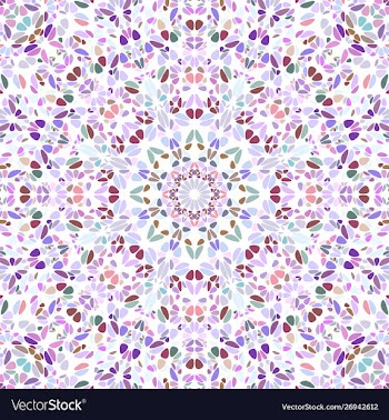 Colorful dynamic radial flower ornament pattern vector image