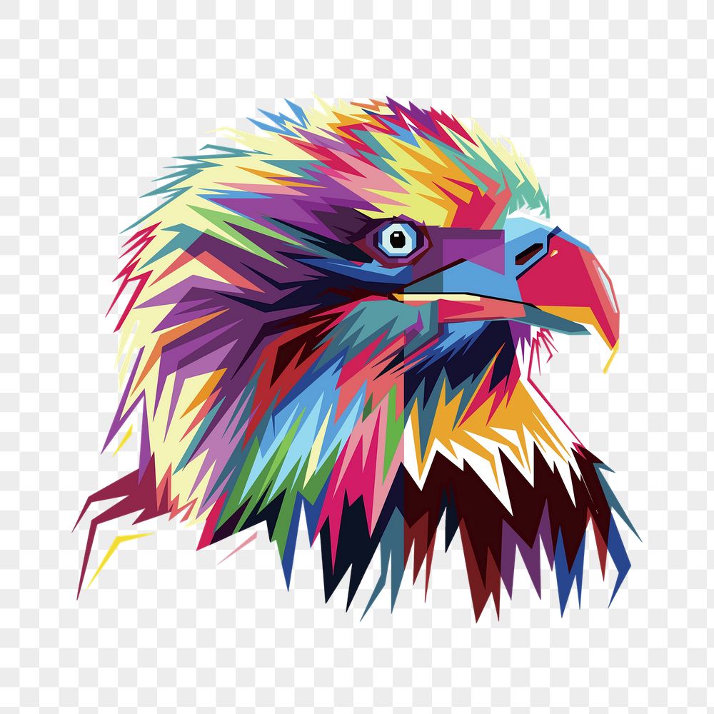 Colorful eagle png sticker, animal | Free PNG - rawpixel