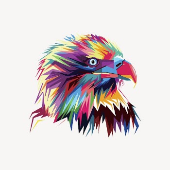 Colorful eagle sticker, animal illustration | Free Vector - rawpixel