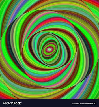 Colorful ellipse fractal spiral design background vector image