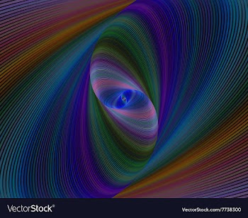 Colorful elliptical fractal background vector image