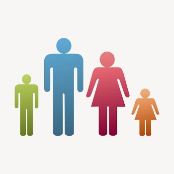Colorful family collage element, adoption | Free PSD - rawpixel