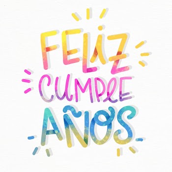 Colorful feliz cumplea&ntilde;os lettering Free Vector