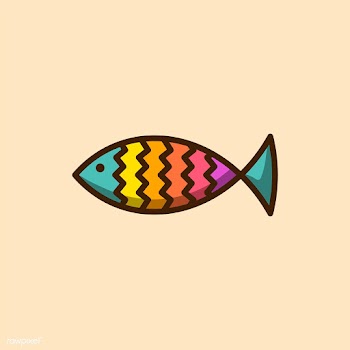 Colorful fish simple shape icon | Free stock vector - 504866