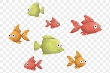 Colorful fishes png sticker, animal | Free PNG - rawpixel