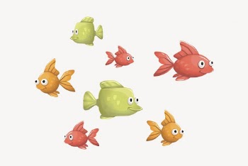 Colorful fishes sticker, animal illustration | Free PSD - rawpixel