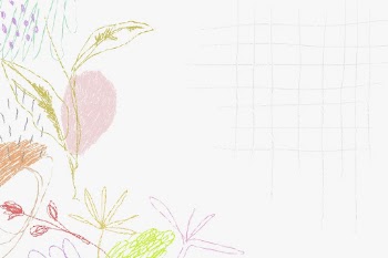 Colorful floral background, crayon scribble | Free PSD - rawpixel